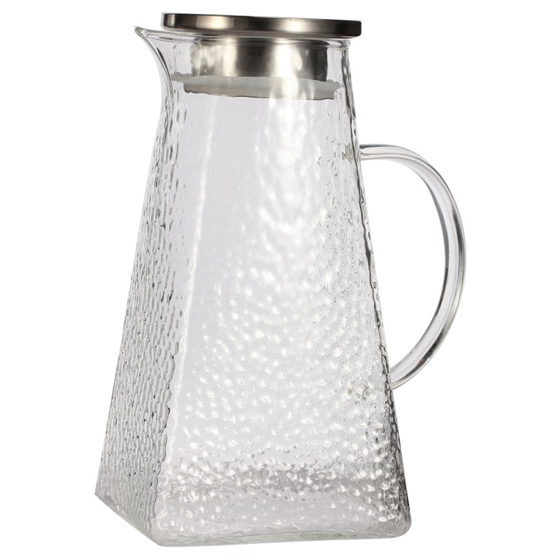 G.a HOMEFAVOR Borosilicate Glass Jug with Lid, Water Carafe, All-Purpose 1800 ml Glass Pitcher for Your Table