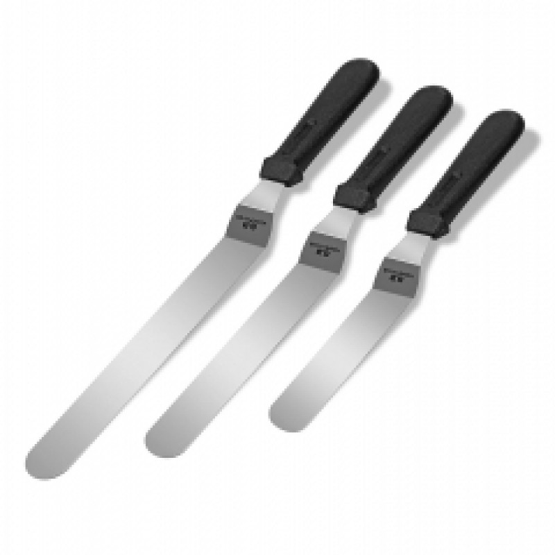 G.a HOMEFAVOR Stainless Steel Angled Icing Spatula with Polypropylene Handle, Professional Tool for Cakes Decorating, Set of 3